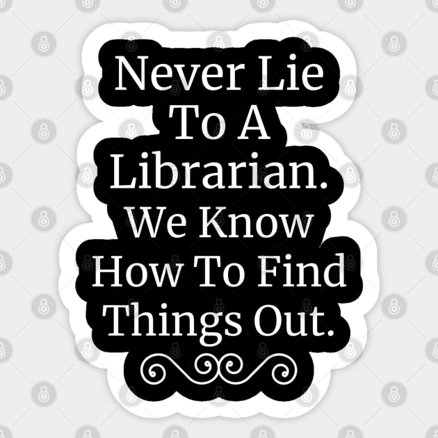 Librarian Find Things Out Fun Sticker by DesignIndex